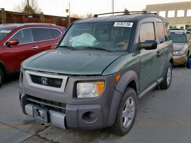 5J6YH27675L031070 - 2005 HONDA ELEMENT EX GREEN photo 2