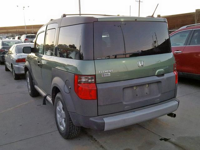 5J6YH27675L031070 - 2005 HONDA ELEMENT EX GREEN photo 3