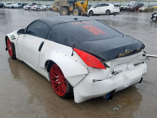 JN1BZ34D48M706618 - 2008 NISSAN 350Z COUPE WHITE photo 3