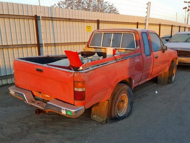 JT4VN13DXM5052000 - 1991 TOYOTA PICKUP 1/2 RED photo 4