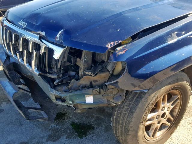 1J4GX48S12C135216 - 2002 JEEP GRAND CHER BLUE photo 9