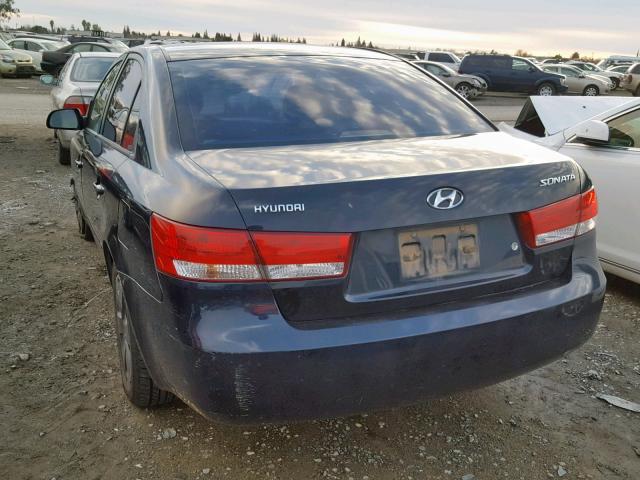 5NPET46C66H098100 - 2006 HYUNDAI SONATA GL BLUE photo 3