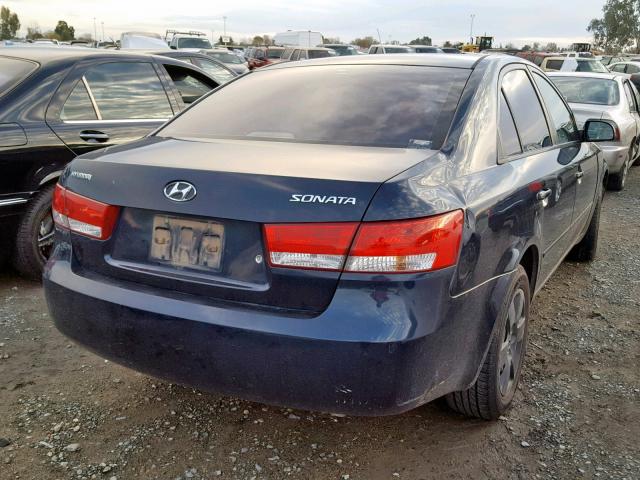 5NPET46C66H098100 - 2006 HYUNDAI SONATA GL BLUE photo 4