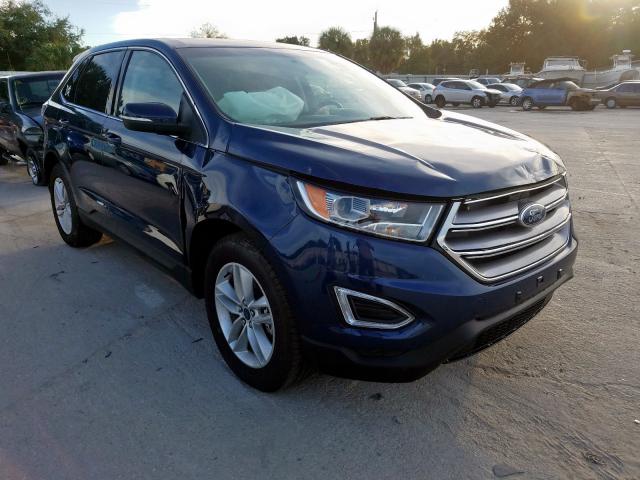 2FMPK4J90HBC68033 - 2017 FORD EDGE SEL BLUE photo 1