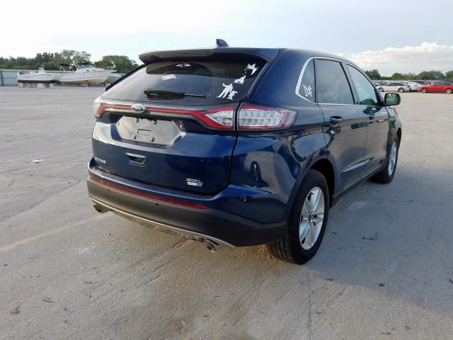 2FMPK4J90HBC68033 - 2017 FORD EDGE SEL BLUE photo 4