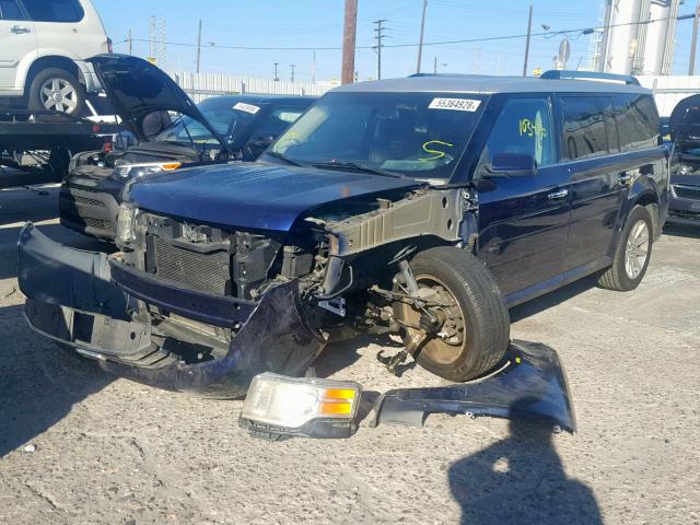 2FMGK5CC1BBD15642 - 2011 FORD FLEX SEL BLUE photo 2