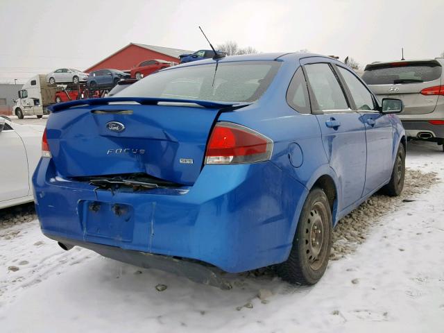 1FAHP3GN4AW241789 - 2010 FORD FOCUS SES BLUE photo 4