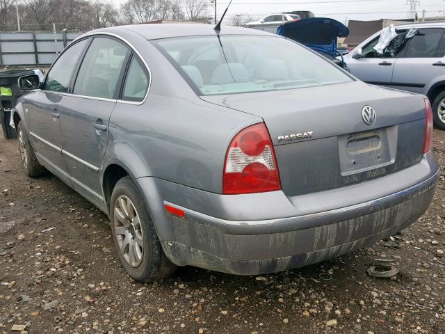 WVWPD63B23P055967 - 2003 VOLKSWAGEN PASSAT GLS GRAY photo 3