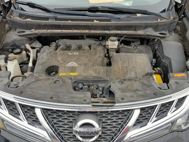 JN8AZ1FY2CW100328 - 2012 NISSAN MURANO CRO BLACK photo 7