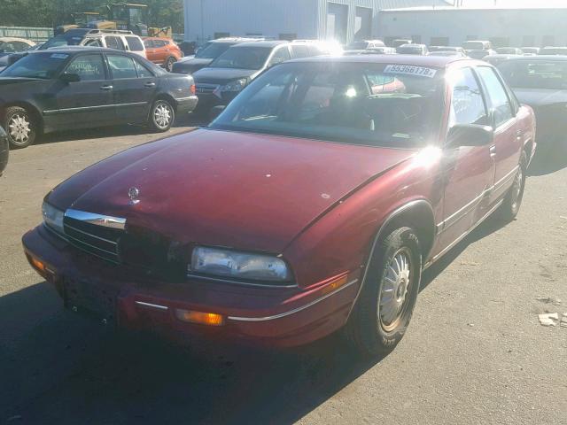 2G4WB54L5P1451537 - 1993 BUICK REGAL CUST RED photo 2