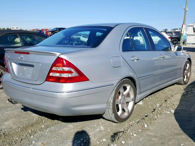 WDBRF52H67F927869 - 2007 MERCEDES-BENZ C 230 SILVER photo 4