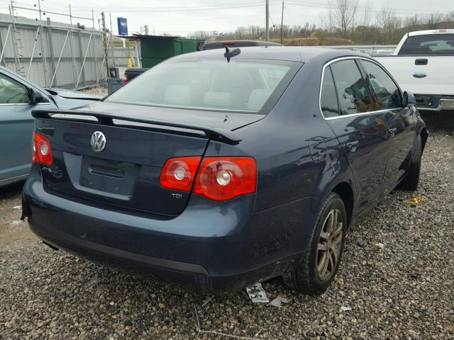 3VWST71K76M665408 - 2006 VOLKSWAGEN JETTA TDI BLUE photo 4