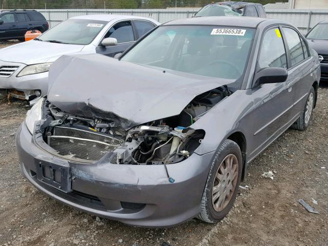 2HGES16524H610252 - 2004 HONDA CIVIC LX GRAY photo 2