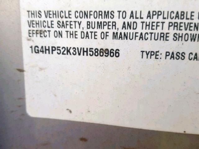 1G4HP52K3VH586966 - 1997 BUICK LESABRE CU GRAY photo 10