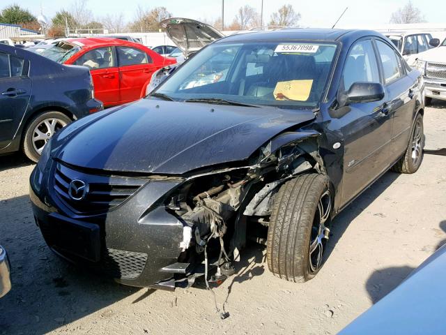 JM1BK123151228672 - 2005 MAZDA 3 S BLACK photo 2