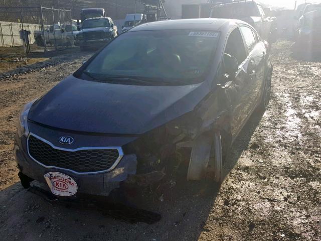 KNAFZ4A85F5358764 - 2015 KIA FORTE EX BLUE photo 2