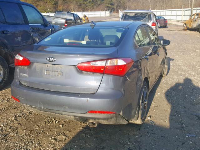 KNAFZ4A85F5358764 - 2015 KIA FORTE EX BLUE photo 4