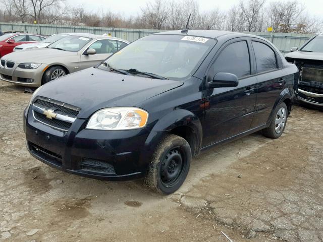 KL1TD5DE2BB185848 - 2011 CHEVROLET AVEO LS BLACK photo 2