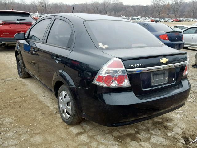 KL1TD5DE2BB185848 - 2011 CHEVROLET AVEO LS BLACK photo 3