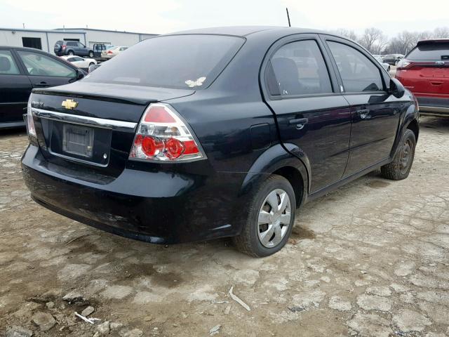 KL1TD5DE2BB185848 - 2011 CHEVROLET AVEO LS BLACK photo 4