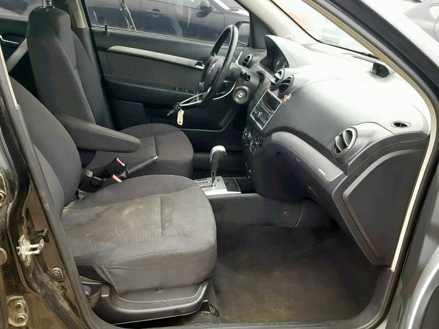 KL1TD5DE2BB185848 - 2011 CHEVROLET AVEO LS BLACK photo 5