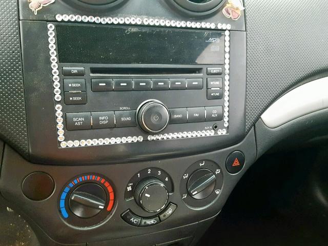 KL1TD5DE2BB185848 - 2011 CHEVROLET AVEO LS BLACK photo 9