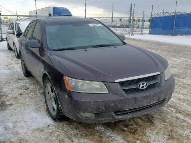 5NPET46F06H115502 - 2006 HYUNDAI SONATA GL MAROON photo 1