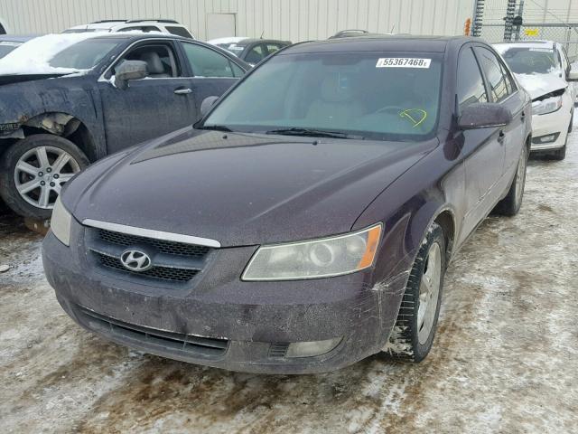 5NPET46F06H115502 - 2006 HYUNDAI SONATA GL MAROON photo 2