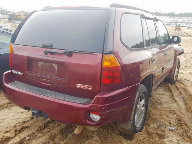 1GKDS13S342324993 - 2004 GMC ENVOY BURGUNDY photo 4