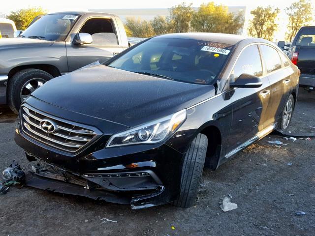 5NPE34AFXGH271572 - 2016 HYUNDAI SONATA SPO BLACK photo 2