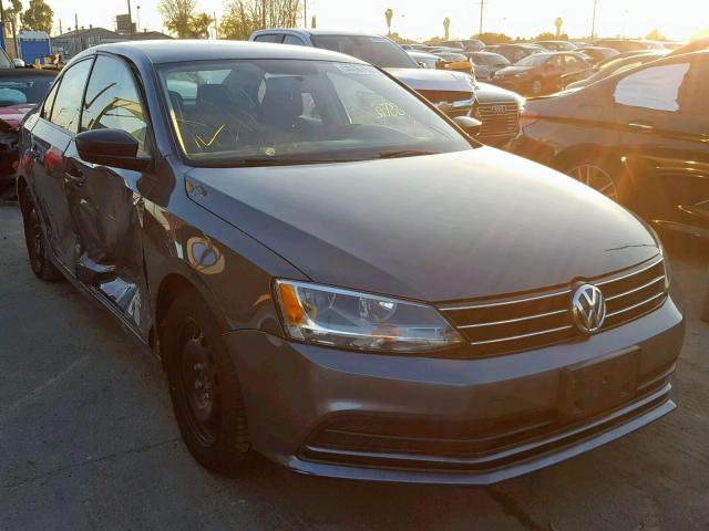 3VW2K7AJ5FM236925 - 2015 VOLKSWAGEN JETTA BASE GRAY photo 1