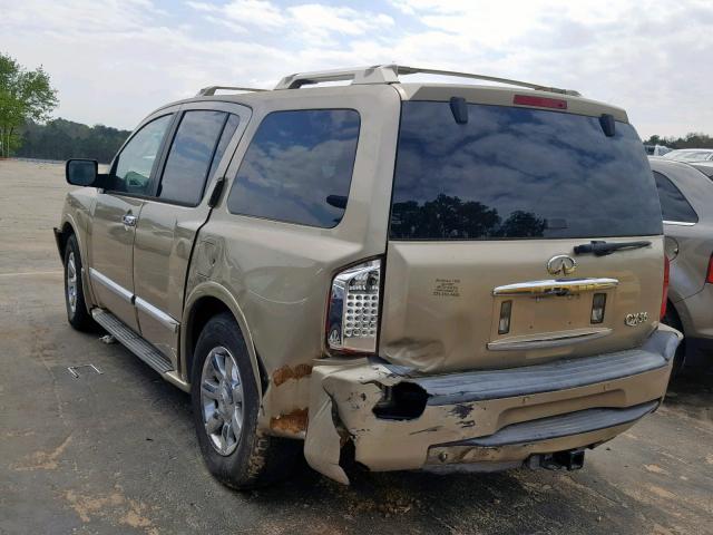 5N3AA08A15N811740 - 2005 INFINITI QX56 GOLD photo 3