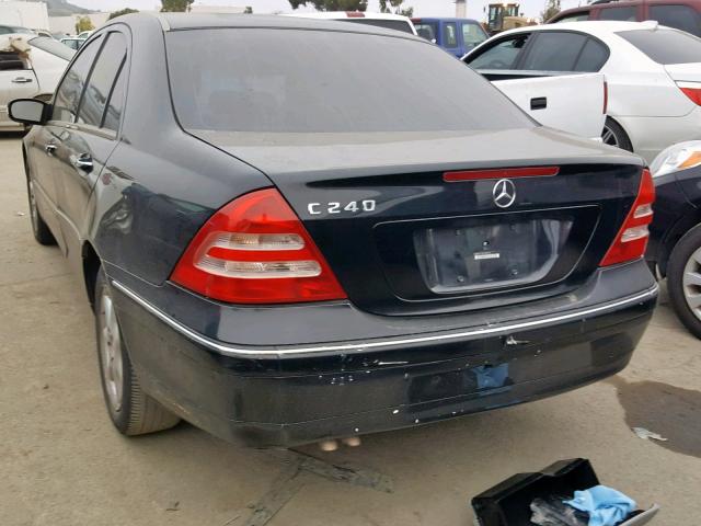 WDBRF61J51F030723 - 2001 MERCEDES-BENZ C 240 BLACK photo 3