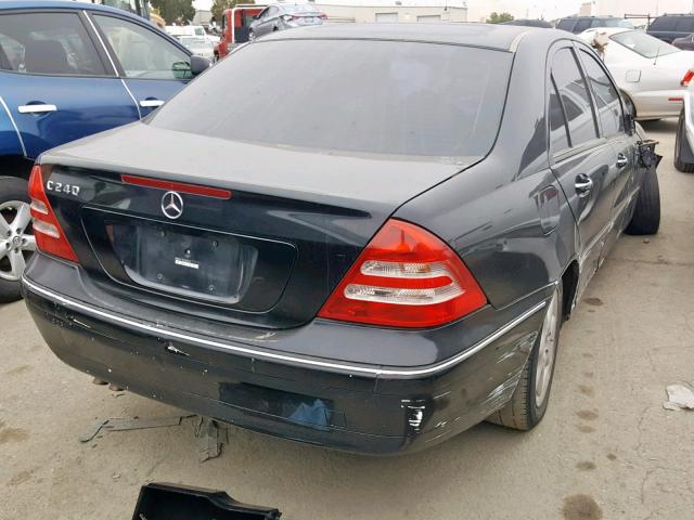 WDBRF61J51F030723 - 2001 MERCEDES-BENZ C 240 BLACK photo 4