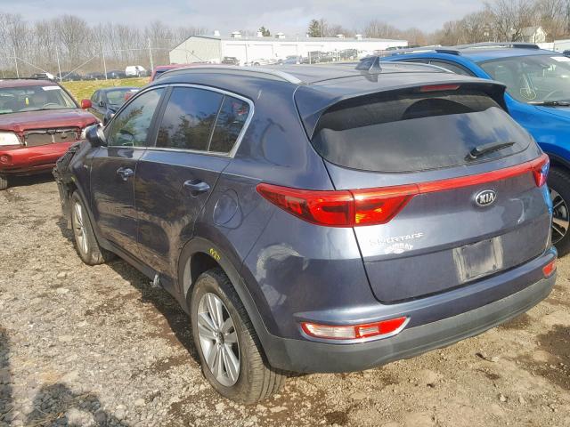 KNDPMCAC1H7113567 - 2017 KIA SPORTAGE L BLUE photo 3