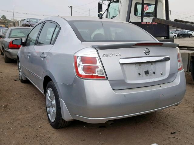 3N1AB6AP9CL754022 - 2012 NISSAN SENTRA 2.0 GRAY photo 3