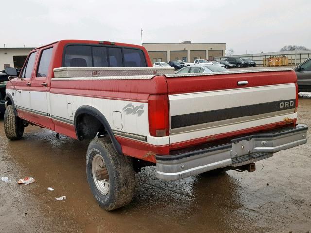 2FTJW36H8RCA19838 - 1994 FORD F350 RED photo 3