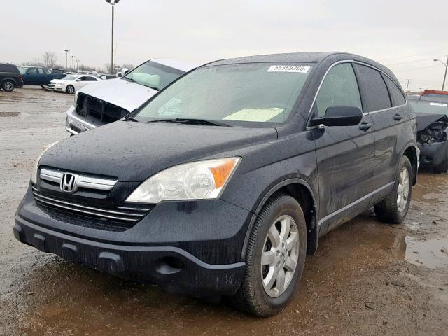 5J6RE48768L035230 - 2008 HONDA CR-V EXL BLACK photo 2