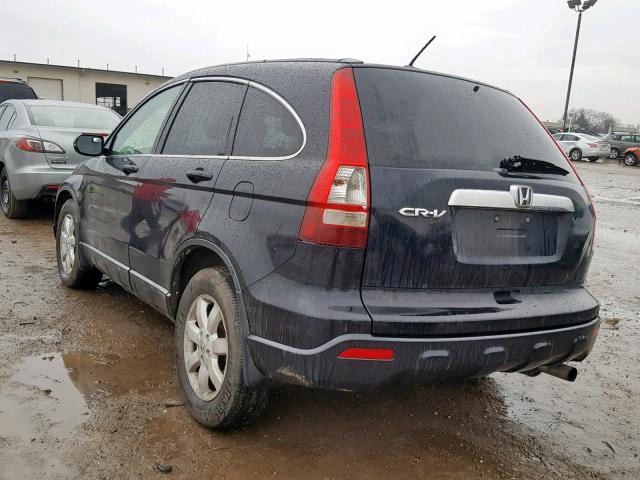 5J6RE48768L035230 - 2008 HONDA CR-V EXL BLACK photo 3