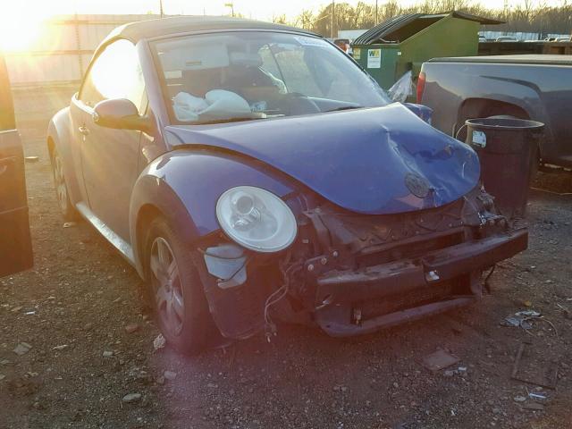 3VWRF31Y77M413789 - 2007 VOLKSWAGEN NEW BEETLE BLUE photo 1