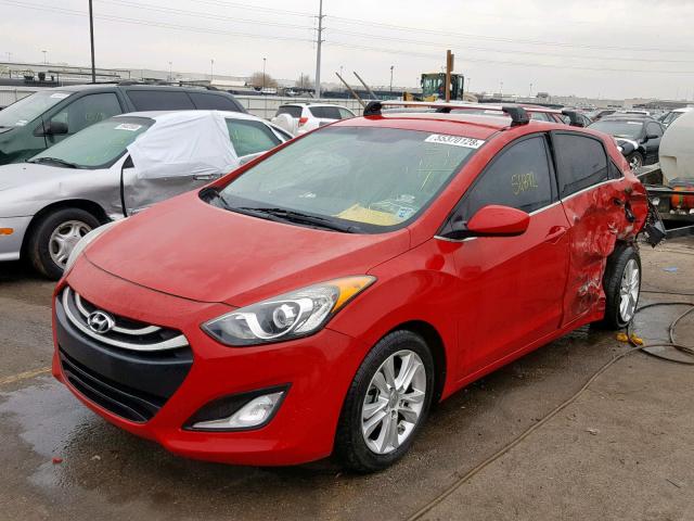 KMHD35LE1DU092002 - 2013 HYUNDAI ELANTRA GT RED photo 2