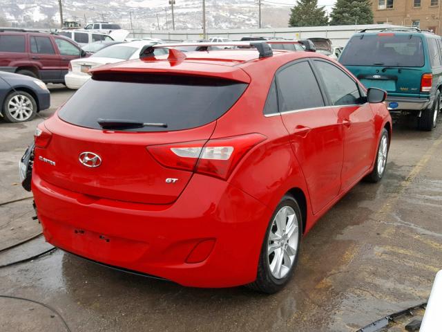 KMHD35LE1DU092002 - 2013 HYUNDAI ELANTRA GT RED photo 4