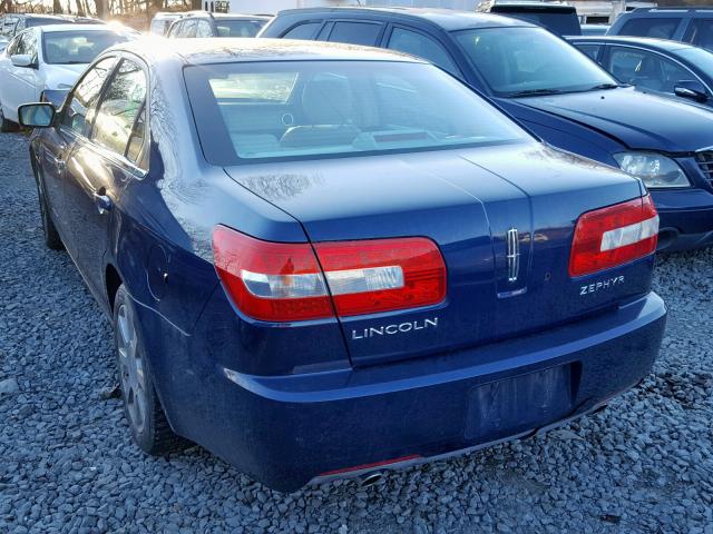 3LNHM26116R652200 - 2006 LINCOLN ZEPHYR BLUE photo 3