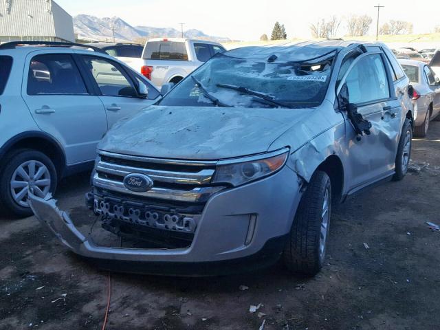 2FMDK4JC2BBA39455 - 2011 FORD EDGE SEL SILVER photo 2