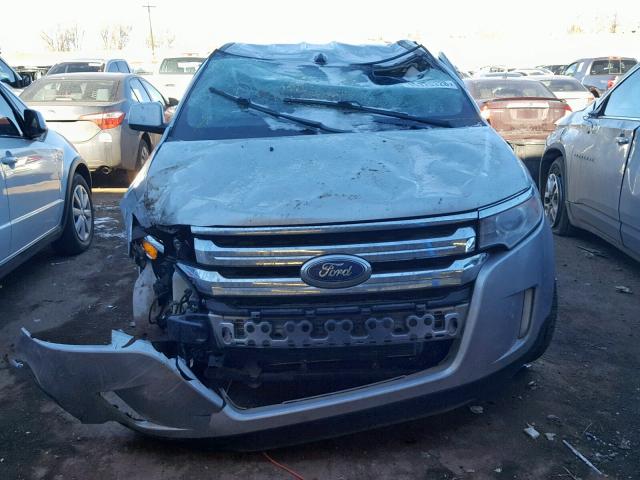 2FMDK4JC2BBA39455 - 2011 FORD EDGE SEL SILVER photo 9