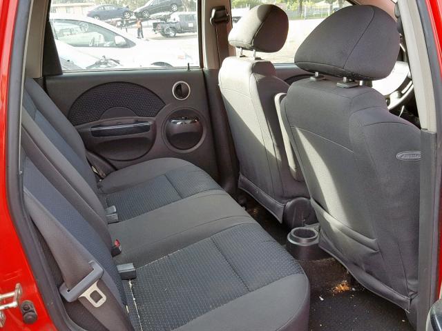 KL1TD66647B782177 - 2007 CHEVROLET AVEO BASE Qırmızı foto 6