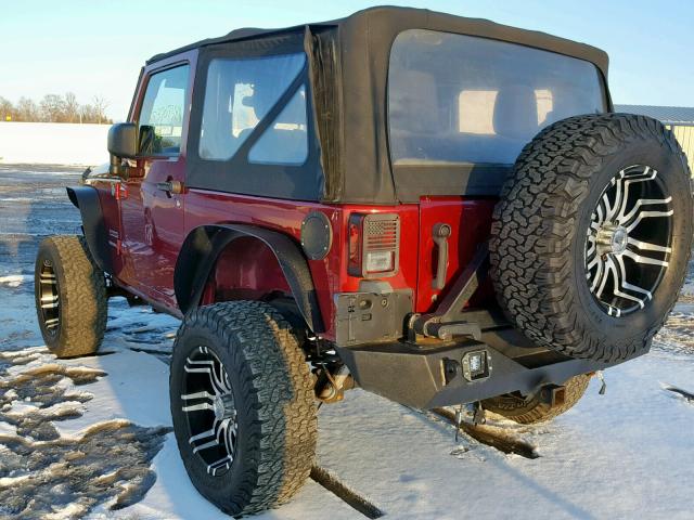 1J4AA2D1XBL543464 - 2011 JEEP WRANGLER S BURGUNDY photo 3