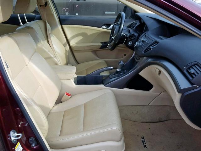JH4CU2F65CC021176 - 2012 ACURA TSX TECH BURGUNDY photo 5