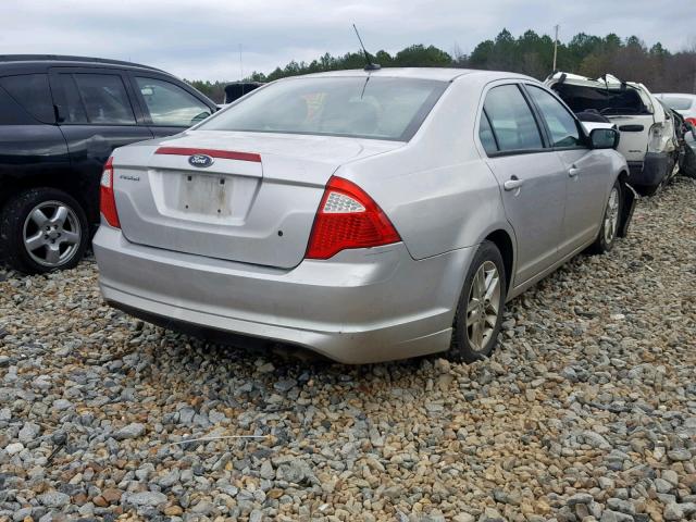 3FAHP0GA1BR277858 - 2011 FORD FUSION S SILVER photo 4