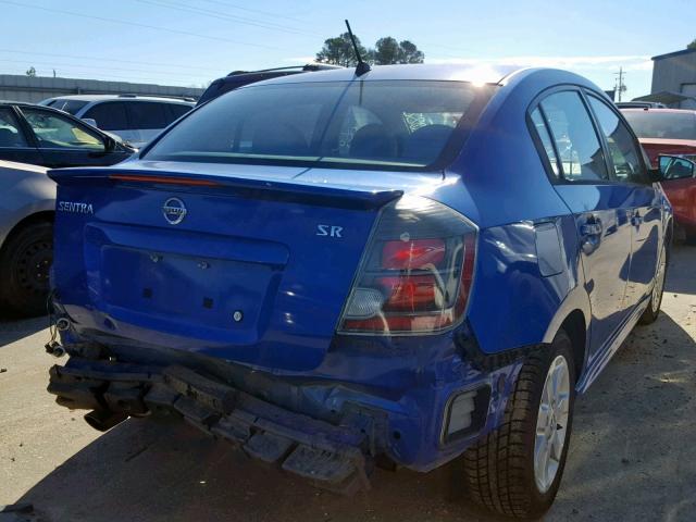 3N1AB6AP0AL643985 - 2010 NISSAN SENTRA E/X BLUE photo 4